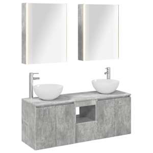 Sada koupelnových skříněk 5 pcs Betonově šedá 53 x 15,5 x 70 cm - obrázek 2