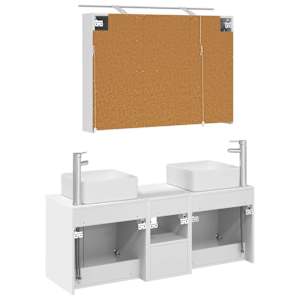 Sada koupelnových skříněk 4 pcs Bílá 100 x 14,5 x 70 cm - obrázek 8