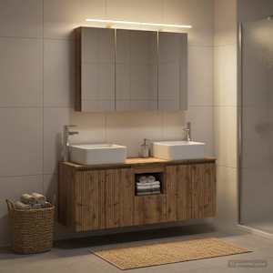 Sada koupelnových skříněk 4 pcs Dub artisan 100 x 14,5 x 70 cm - obrázek 4