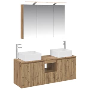 Sada koupelnových skříněk 4 pcs Dub artisan 100 x 14,5 x 70 cm - obrázek 2