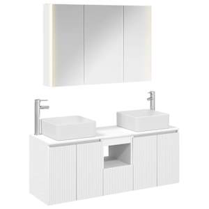 Sada koupelnových skříněk 4 pcs Bílá Kompozitní dřevo - obrázek 2