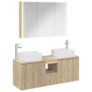 Sada koupelnových skříněk 4 pcs Dub sonoma Kompozitní dřevo - obrázek 2