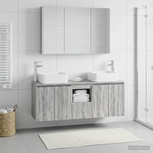 Sada koupelnových skříněk 4 pcs Šedý Sonoma Kompozitní dřevo - obrázek 1