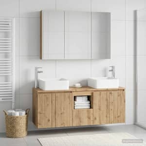 Sada koupelnových skříněk 4 pcs Dub artisan Kompozitní dřevo - obrázek 4