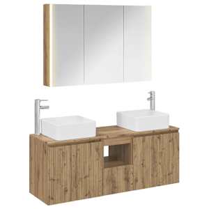 Sada koupelnových skříněk 4 pcs Dub artisan Kompozitní dřevo - obrázek 2