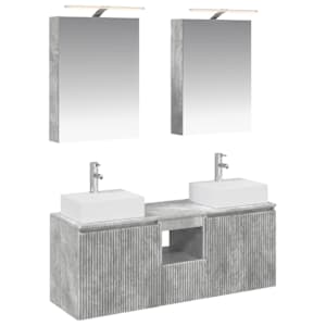 Sada koupelnových skříněk 5 pcs Betonově šedá Kompozitní dřevo - obrázek 2