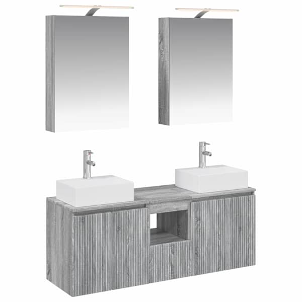 vidaXL Vannitoa kapikomplekt 5 tk Hall Sonoma Tehispuit