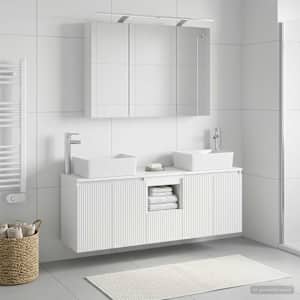 Sada koupelnových skříněk 4 pcs Bílá Kompozitní dřevo - obrázek 4