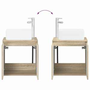 Sada koupelnových skříněk 4 pcs Dub sonoma Kompozitní dřevo - obrázek 13