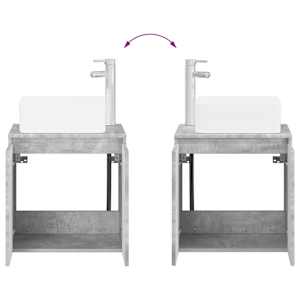 Sada koupelnových skříněk 4 pcs Betonově šedá Kompozitní dřevo - obrázek 13