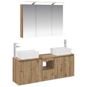 Sada koupelnových skříněk 4 pcs Dub artisan Kompozitní dřevo - obrázek 2
