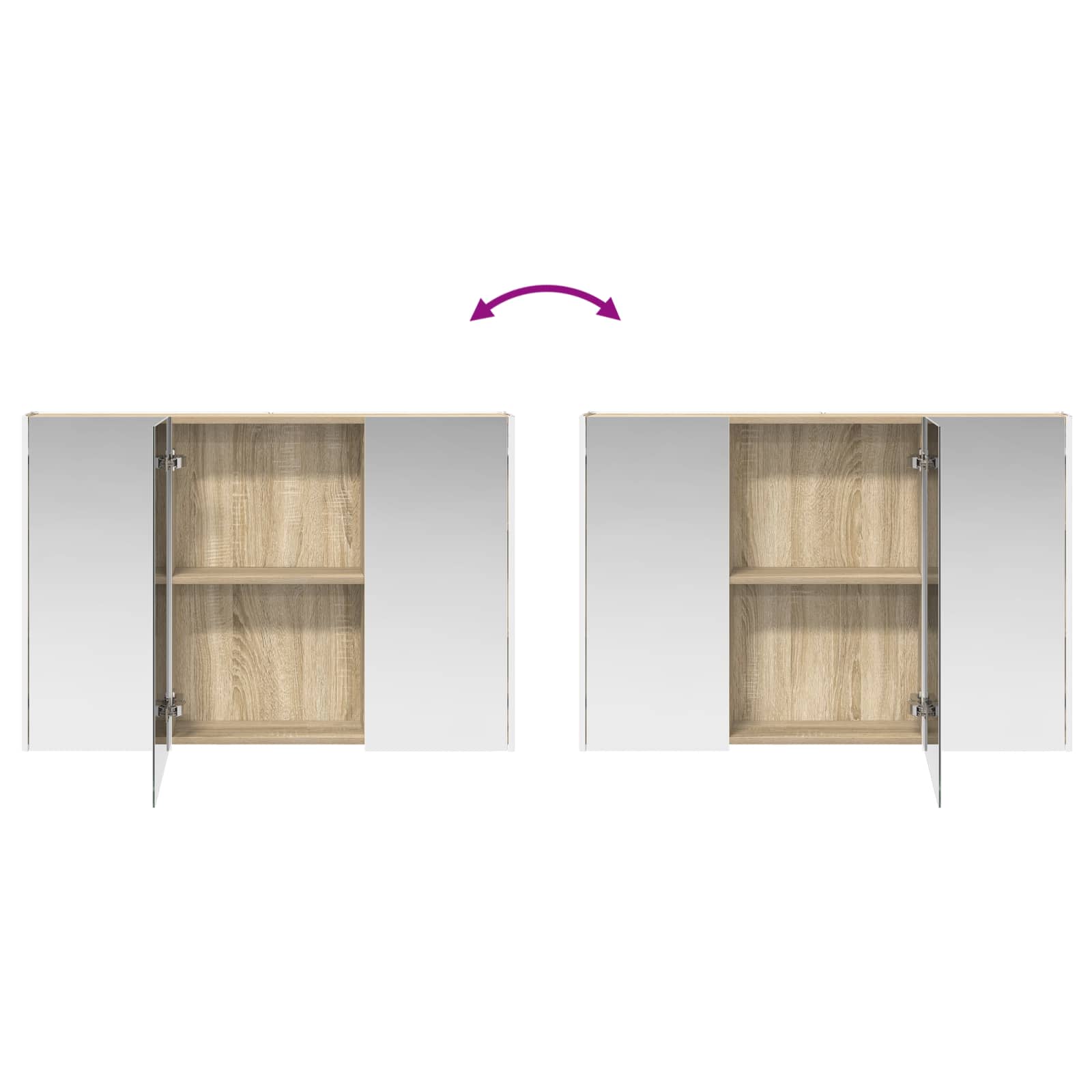 Badrumsskåpsset 4 pcs Sonoma-ek Konstruerat trä