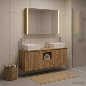 Sada koupelnových skříněk 4 pcs Dub artisan Kompozitní dřevo - obrázek 4
