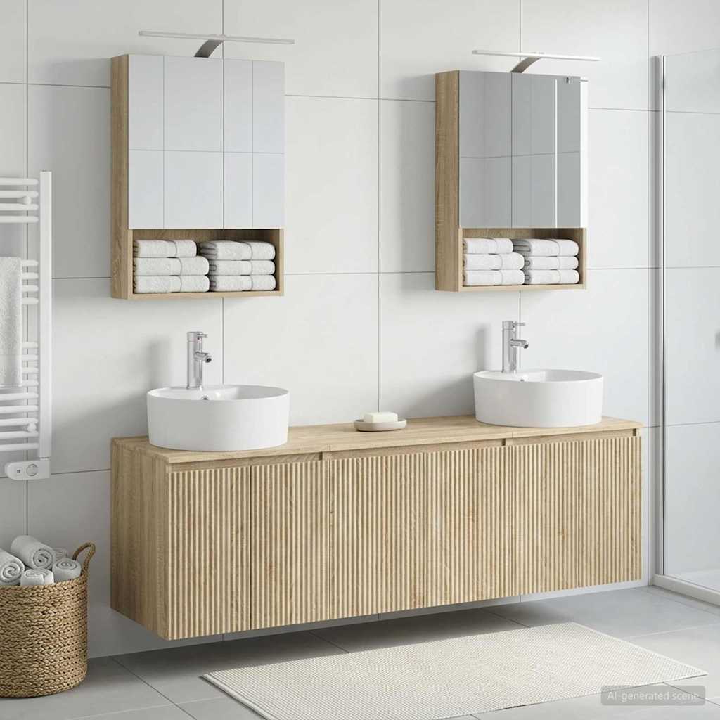 Vannitoa kapikomplekt 5 pcs Sonoma tamm Tehispuit