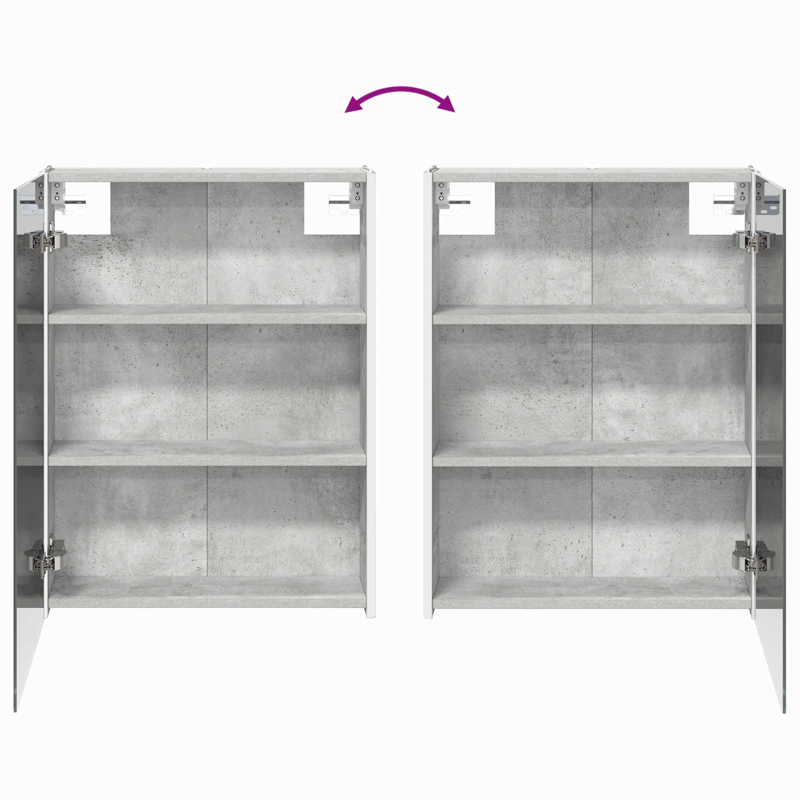Badrumsskåpsset 5 pcs Betonggrå Konstruerat trä