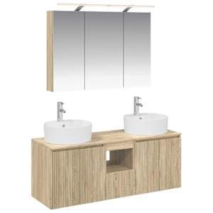 Sada koupelnových skříněk 4 pcs Dub sonoma Kompozitní dřevo - obrázek 2