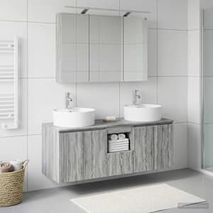 Sada koupelnových skříněk 4 pcs Šedý Sonoma Kompozitní dřevo - obrázek 4