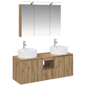 Sada koupelnových skříněk 4 pcs Dub artisan Kompozitní dřevo - obrázek 2