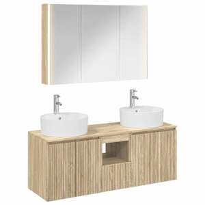 Sada koupelnových skříněk 4 pcs Dub sonoma Kompozitní dřevo - obrázek 2