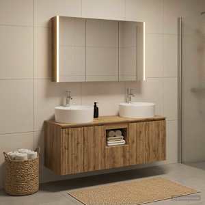 Sada koupelnových skříněk 4 pcs Dub artisan Kompozitní dřevo - obrázek 4