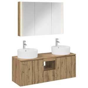 Sada koupelnových skříněk 4 pcs Dub artisan Kompozitní dřevo - obrázek 2