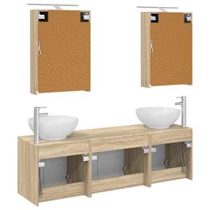 Sada koupelnových skříněk 5 pcs Dub sonoma Kompozitní dřevo - obrázek 7
