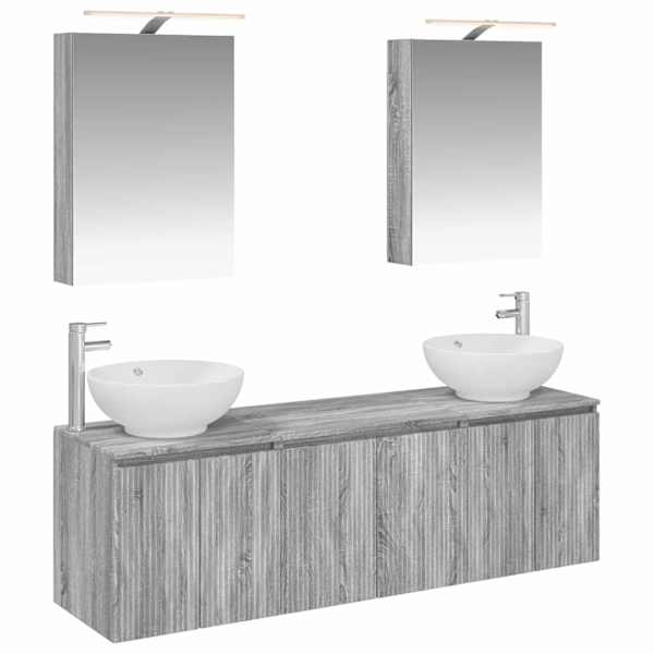 vidaXL Vannitoa kapikomplekt 5 tk Hall Sonoma Tehispuit