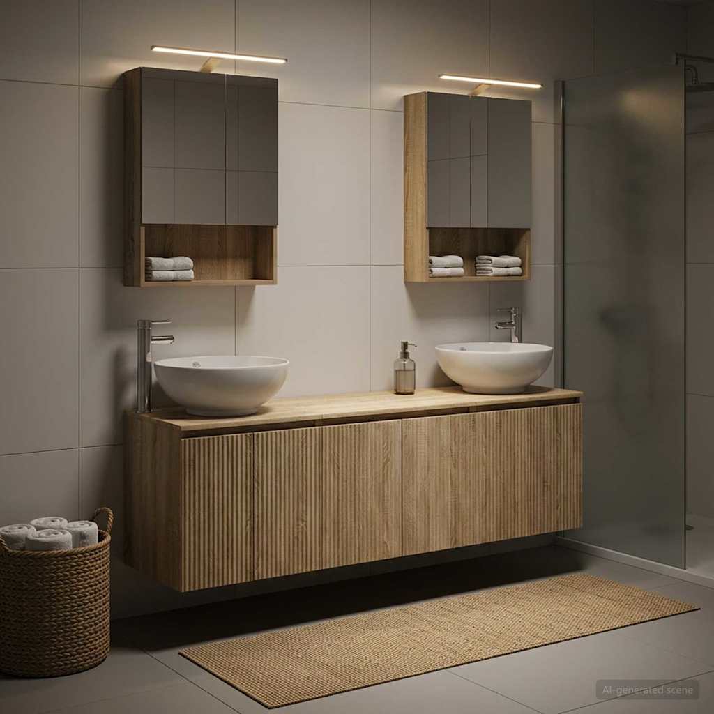 Vannitoa kapikomplekt 5 pcs Sonoma tamm Tehispuit