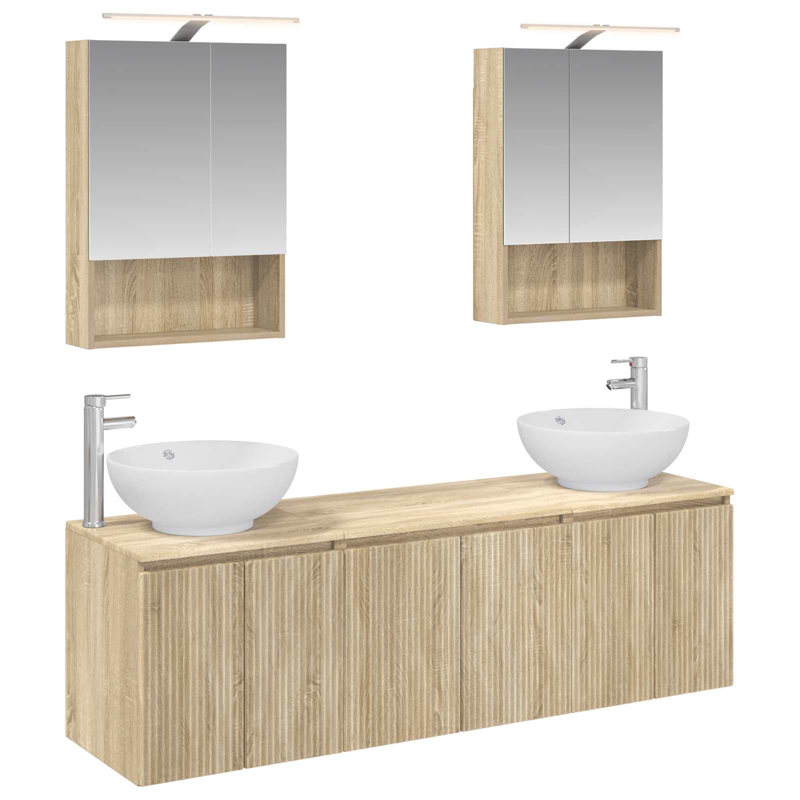 Vannitoa kapikomplekt 5 pcs Sonoma tamm Tehispuit