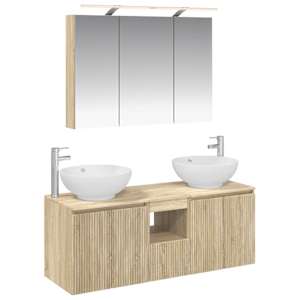 Sada koupelnových skříněk 4 pcs Dub sonoma Kompozitní dřevo - obrázek 2