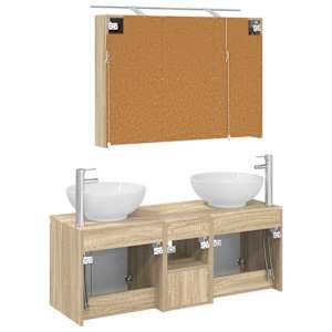 Sada koupelnových skříněk 4 pcs Dub sonoma Kompozitní dřevo - obrázek 8