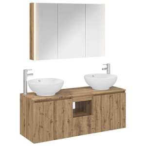 Sada koupelnových skříněk 4 pcs Dub artisan Kompozitní dřevo - obrázek 2