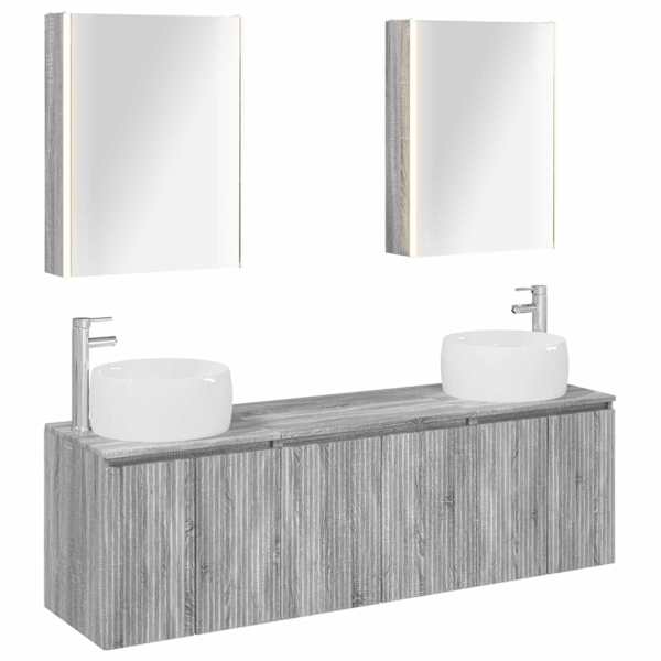 vidaXL Vannitoa kapikomplekt 5 tk Hall Sonoma Tehispuit