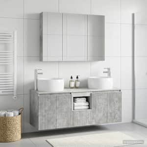 Sada koupelnových skříněk 4 pcs Betonově šedá Kompozitní dřevo - obrázek 4