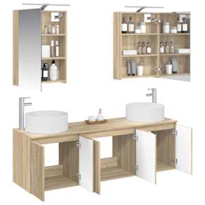 Sada koupelnových skříněk 5 pcs Dub sonoma Kompozitní dřevo - obrázek 3