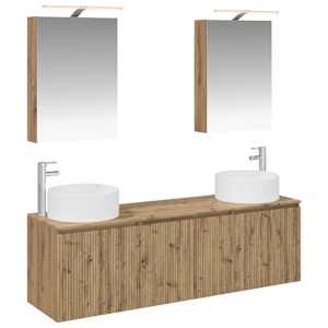 Sada koupelnových skříněk 5 pcs Dub artisan Kompozitní dřevo - obrázek 2