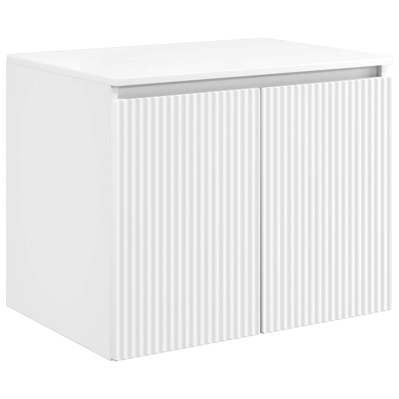 Комплект шкафове за баня 5 pcs Бяло Инженерна дървесина – изображение 4