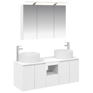 Sada koupelnových skříněk 4 pcs Bílá 100 x 14,5 x 70 cm - obrázek 2