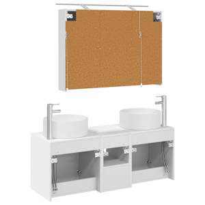 Sada koupelnových skříněk 4 pcs Bílá 100 x 14,5 x 70 cm - obrázek 8