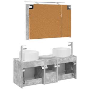 Sada koupelnových skříněk 4 pcs Betonově šedá - obrázek 8