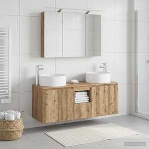Sada koupelnových skříněk 4 pcs Dub artisan 100 x 14,5 x 70 cm - obrázek 4