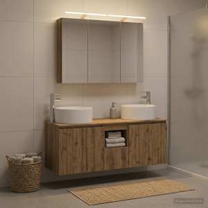 Sada koupelnových skříněk 4 pcs Dub artisan 100 x 14,5 x 70 cm - obrázek 1
