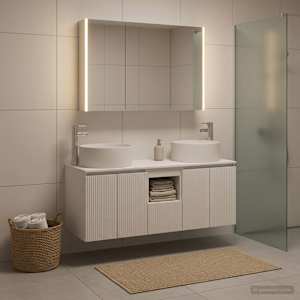 Sada koupelnových skříněk 4 pcs Bílá 103,5 x 15,5 x 70 cm - obrázek 4