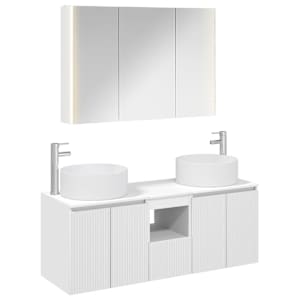 Sada koupelnových skříněk 4 pcs Bílá 103,5 x 15,5 x 70 cm - obrázek 2