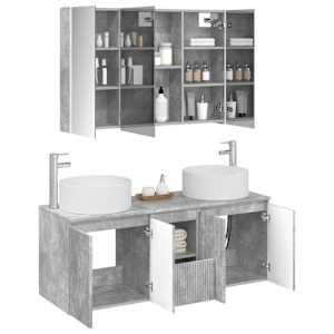 Sada koupelnových skříněk 4 pcs Betonově šedá - obrázek 3
