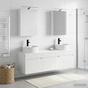 Sada koupelnových skříněk 5 pcs Bílá 50 x 14,5 x 70 cm