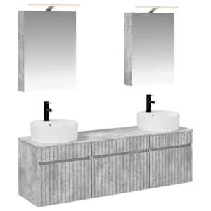 Sada koupelnových skříněk 5 pcs Betonově šedá 50 x 14,5 x 70 cm - obrázek 2