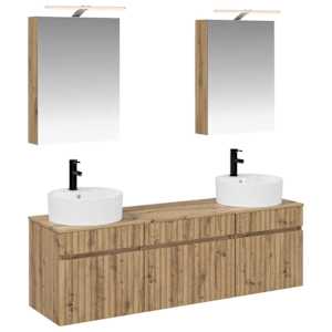 Sada koupelnových skříněk 5 pcs Dub artisan 50 x 14,5 x 70 cm - obrázek 2