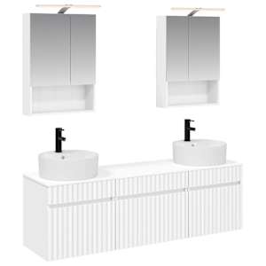 Sada koupelnových skříněk 5 pcs Bílá 50 x 14,5 x 70 cm - obrázek 2