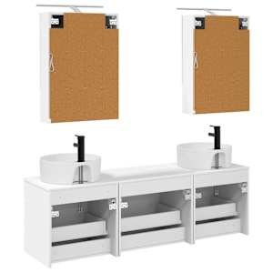 Sada koupelnových skříněk 5 pcs Bílá 50 x 14,5 x 70 cm - obrázek 7